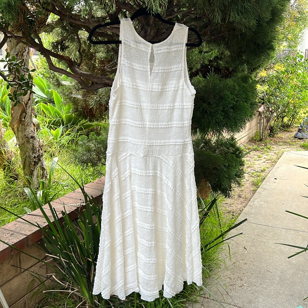 Sangria White Lace Sleeveless dress fully lined size 12 - Picture 3 of 14